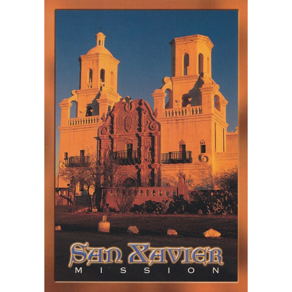 San Xavier Mission Arizona Postcard Spanish Colonial Religious Southwest